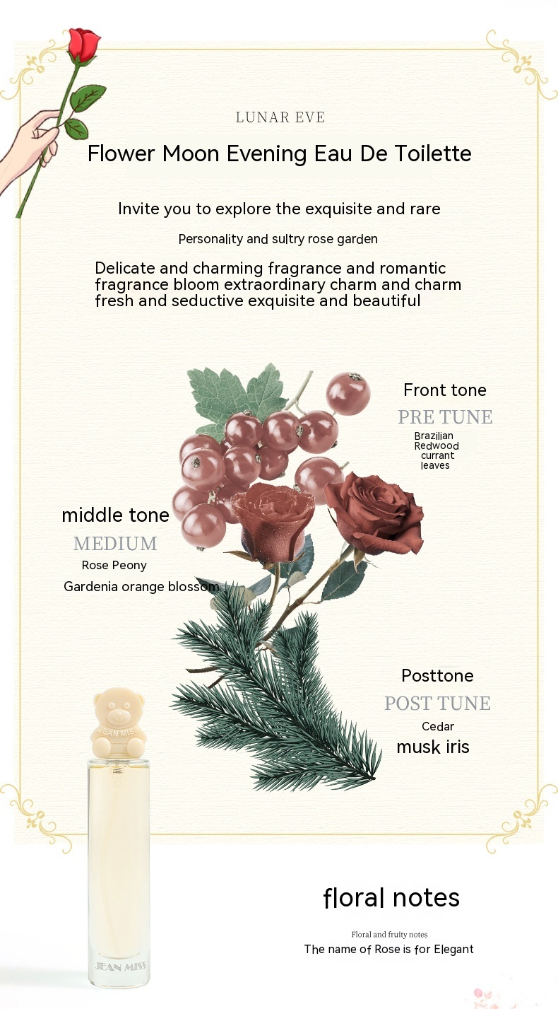 Parfum durable pour femme, crème glacée, ours de dessin animé, nouvelle étudiante, prix compétitif, rouge net_voghion.com