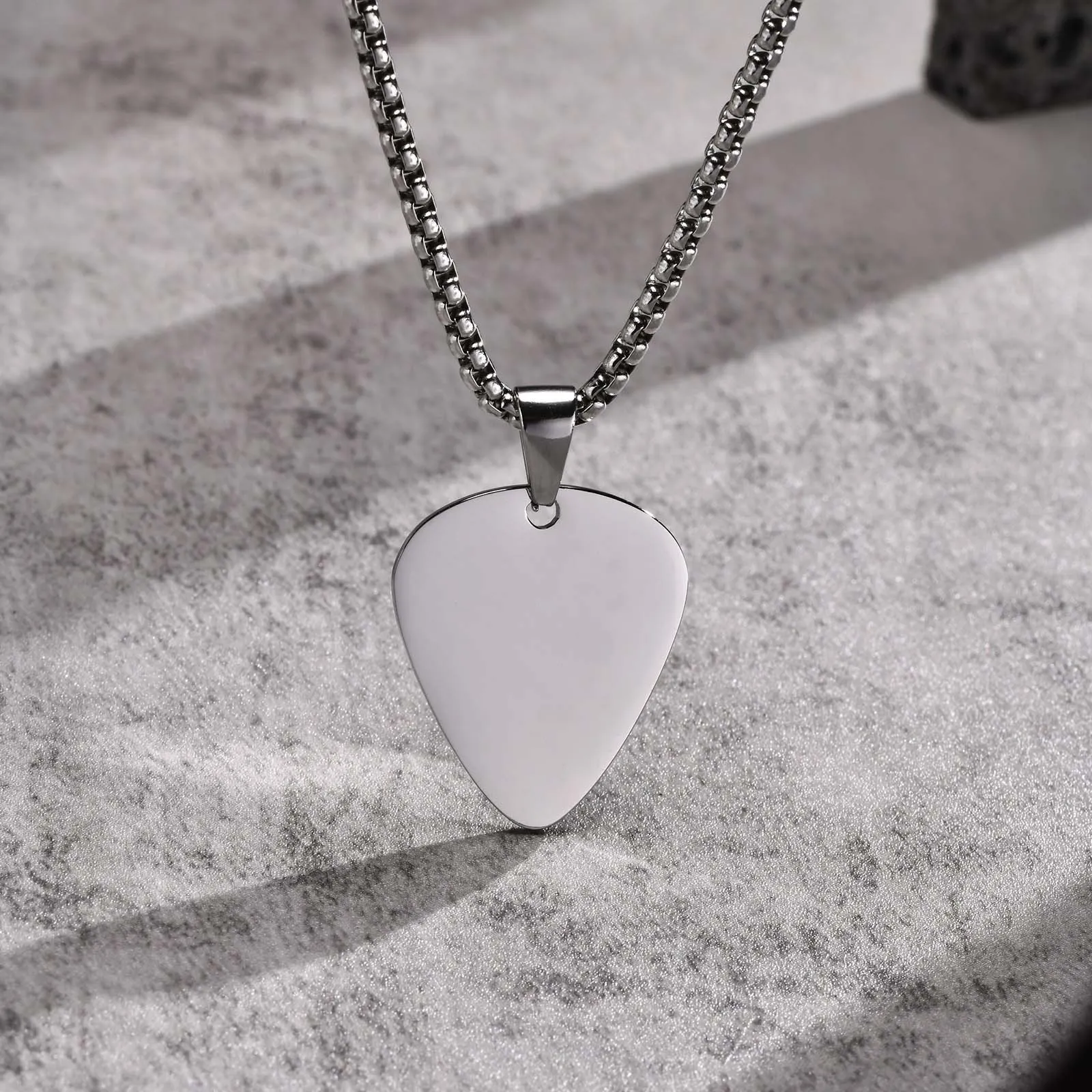 Collane con ciondolo Chitarra Paddle Non sbiadisce Coppia Amore Collana in acciaio al titanio Semplice e alla moda Inossidabile Festa_voghion.com