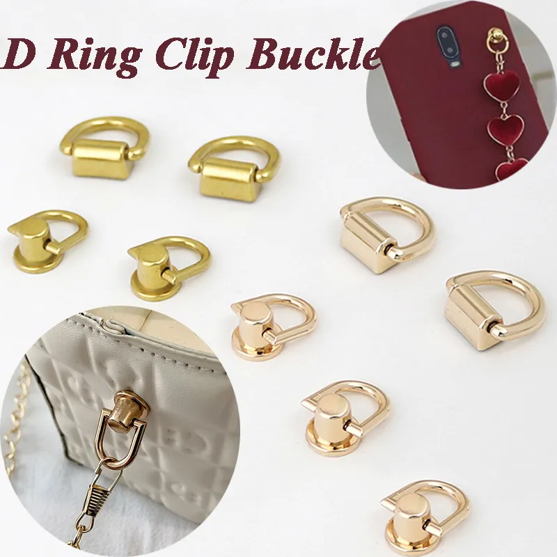 1pcs Metal D-ring Bag Connector Anchor Buckles Arch Bridge With Screws Hanger Hooks Bags Belts Strap Leather Crafts_voghion.com