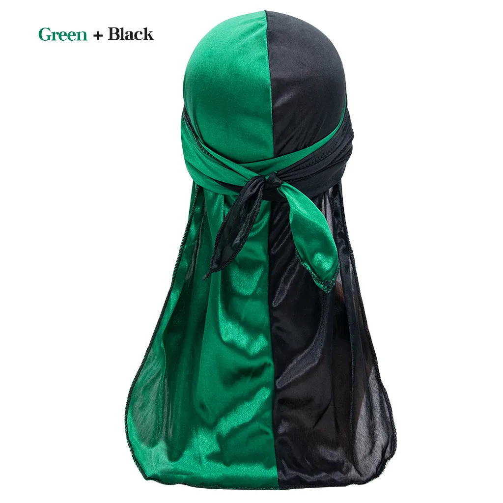 Pirate Cap Long Tail Headwraps for Men and Women Silky Durag Hip Hop Rapper Doo Rag Sleep Hat Bandana Hombre_voghion.com