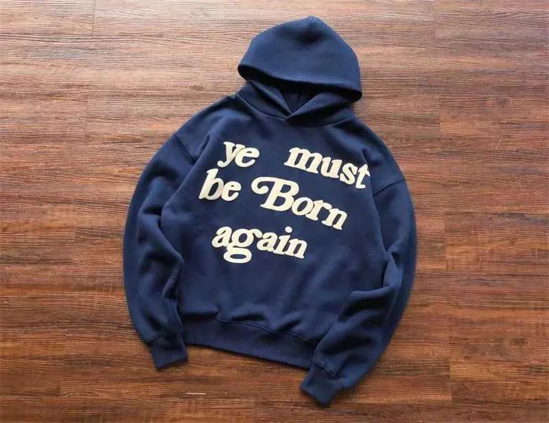 Sweat à capuche style vintage CPFM « Ye Must Be Born Again » pour homme et femme XJ250530_voghion.com