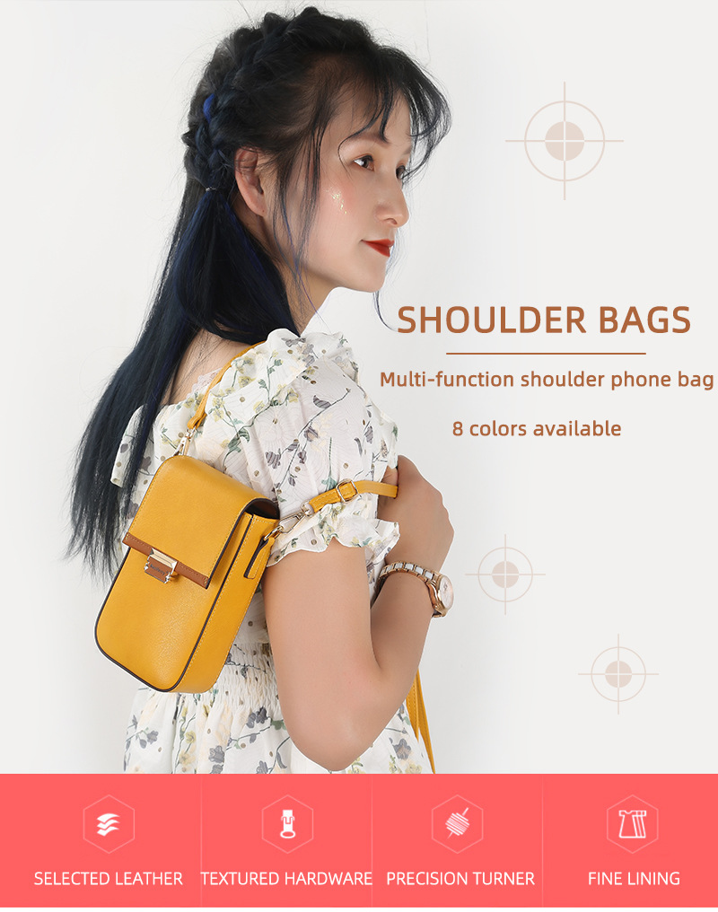 Baellerry new mobile phone bag women's version multi-color large capacity shoulder crossbody women's bag fashion ladies wallet_voghion.com