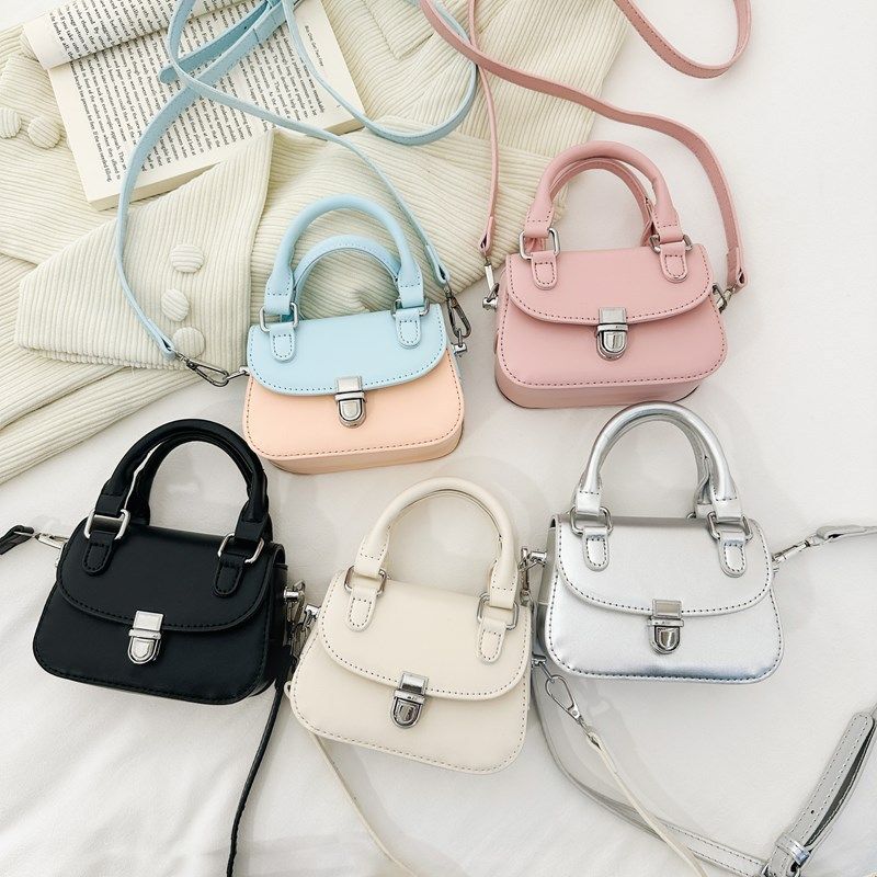 Neue modische Handtasche Mädchen, Umhängetasche für Kinder mit Schnalle, stiolle Accessoires zum Ausgehen,_voghion.com