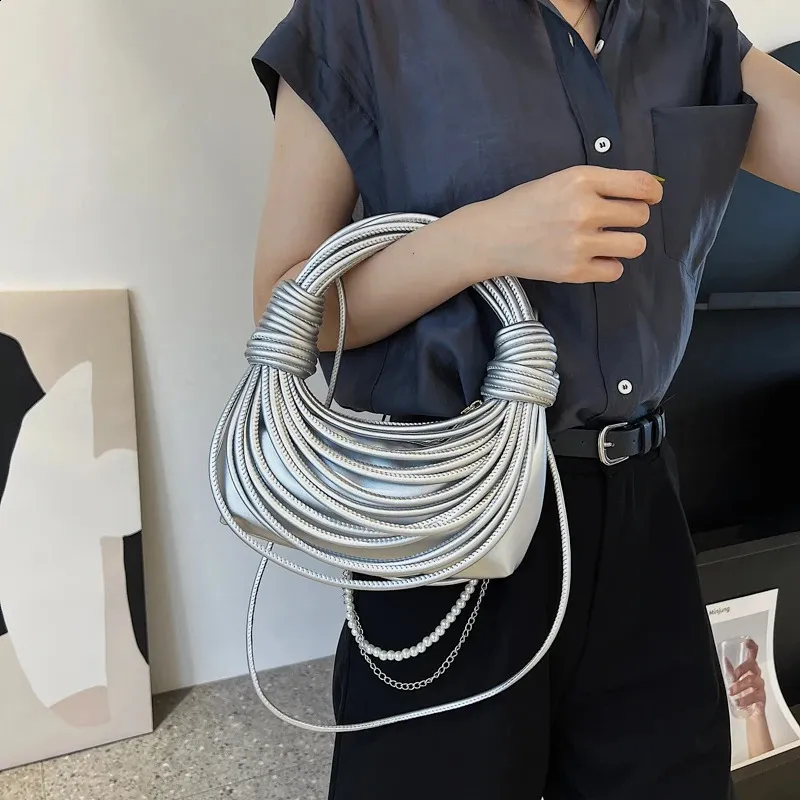 Borsa donna a mano tracolla hobo pochette elegante color oro_voghion.com