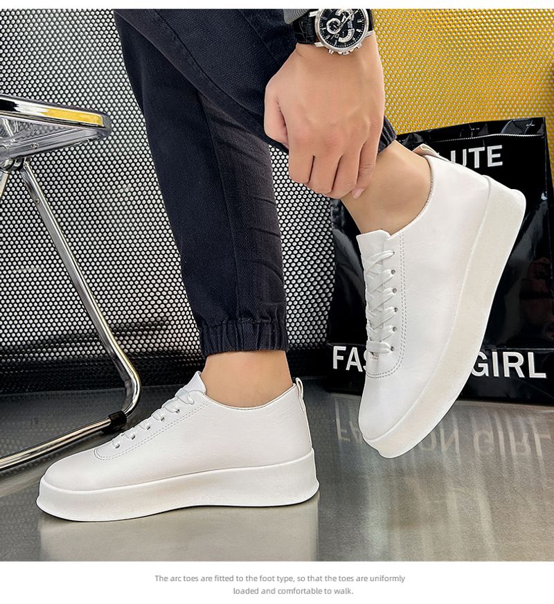 Herren 2024 neue Herbstsport Casual Board atmungsaktive koreanische Version dicke Sohle erhöhen kleine weiße Flutschuhe_voghion.com