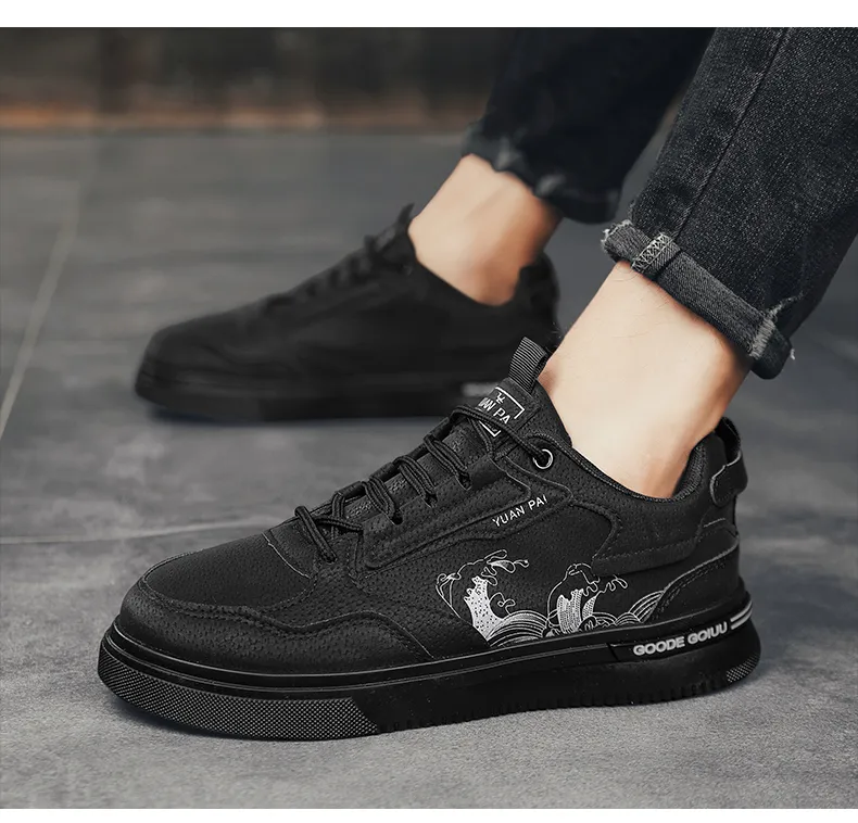 CYYTL Herrenschuhe Casual Sneakers Leder Plattform Modedesigner Sport Outdoor Laufen Arbeit Sicherheit Tennis Männliche Halbschuhe_voghion.com