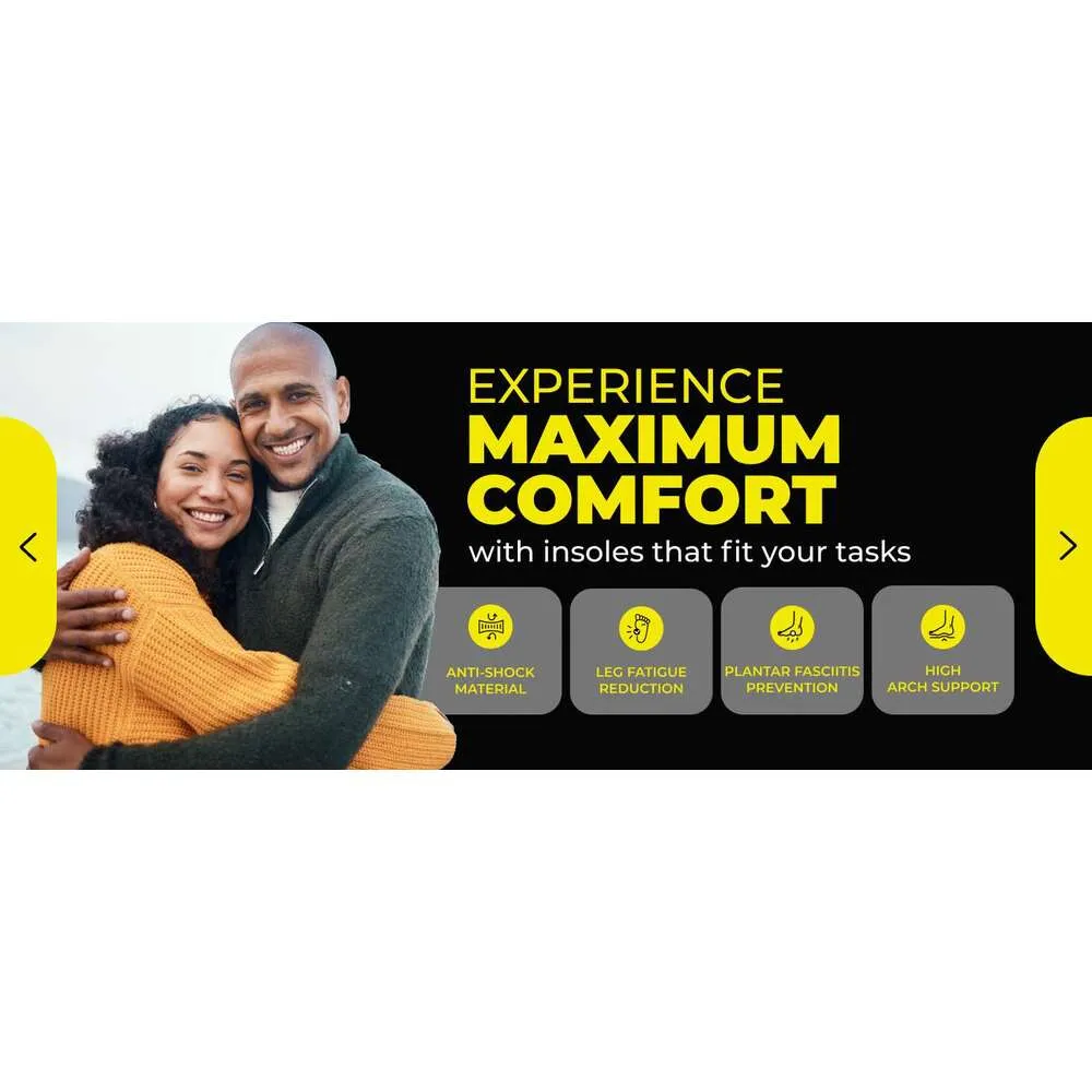 Premium Anti-Fatigue High Arch Support Uomo Donna Plantare Fascite Plantare Ortesi Suola Scarpe Stare in Piedi Tutto il Giorno Piedi Piatti_voghion.com