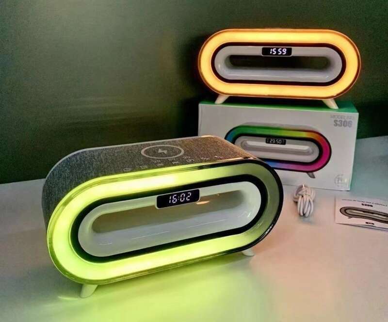 Bluetooth-luidspreker, draadloos opladen, RGB-verlichting, wekker, luidspreker met tijdsinstelling_voghion.com