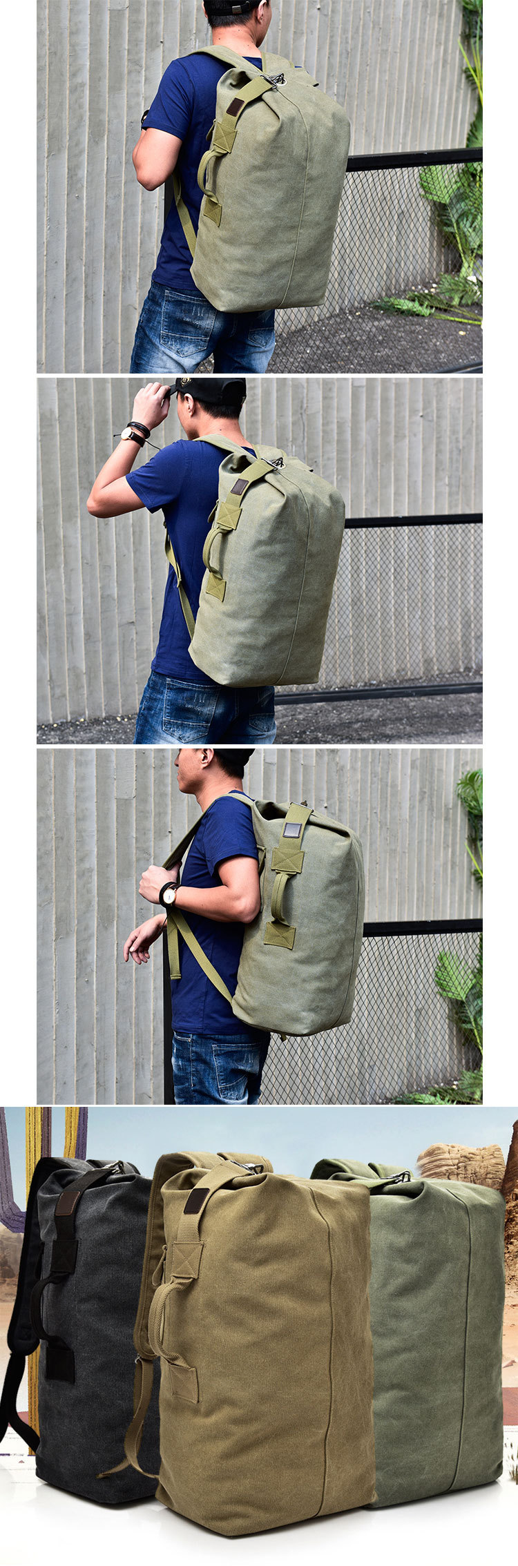 Fashion Knows No Limits, Capacity Knows No Boundaries! This Men's Canvas Bag Is Super Eye-catching For Outdoor Travel_voghion.com