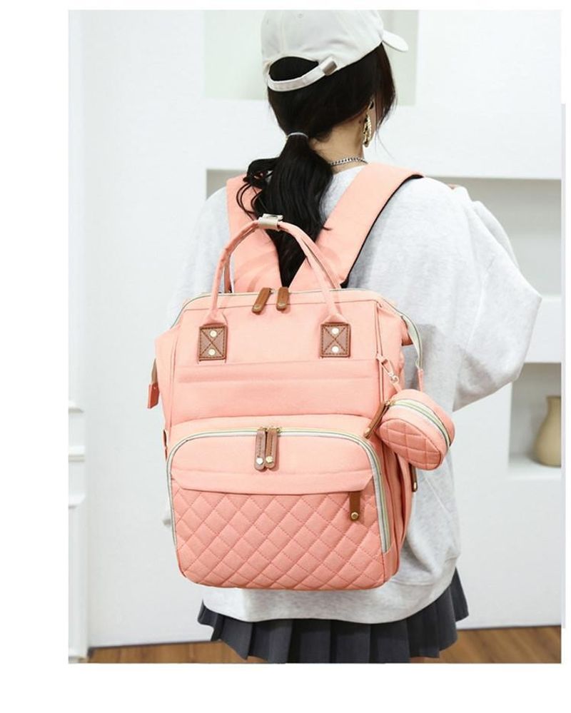 Neue tragbare Wickeltasche für Mutter und Baby mit großem Fassungsvermögen, kann als Umhängetasche bedruckt werden_voghion.com