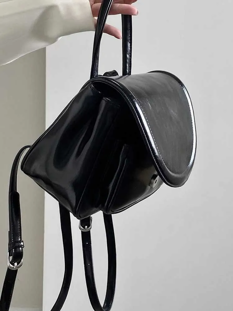 Elegant Black Women's Backpack Shoulder Bag And Handbag Set_voghion.com