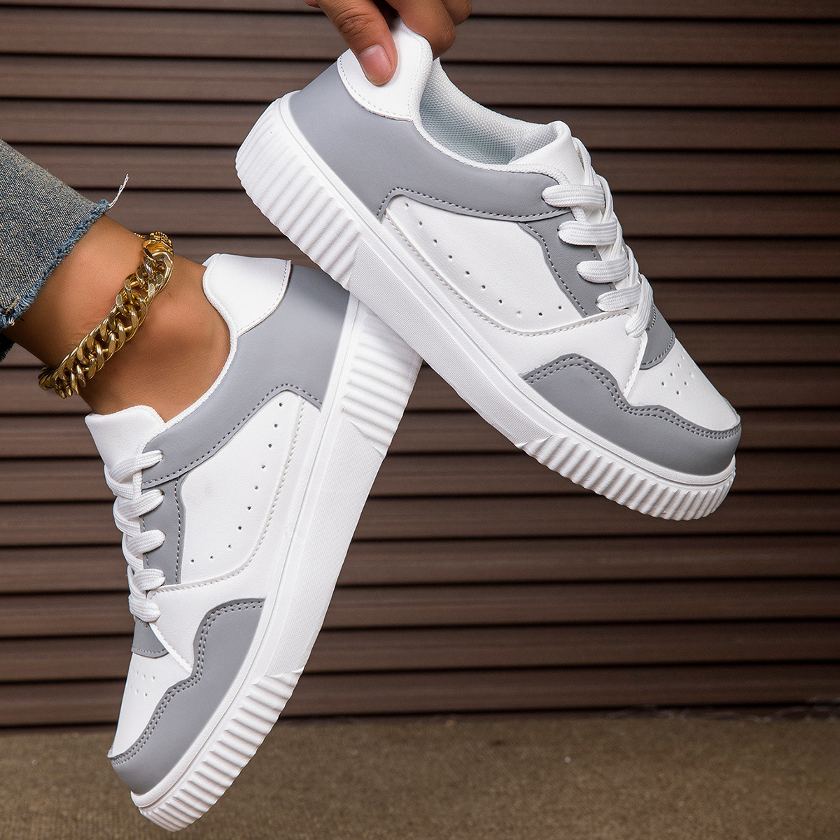 Chaussures de campus pour hommes et femmes de grande taille, respirantes, légères, décontractées et polyvalentes, de style sportif, mettant en valeur les petites