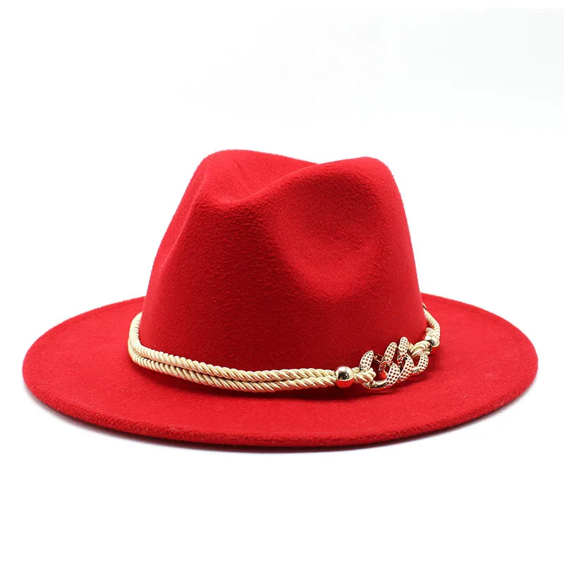 Blackwhite Wide Brim Simple Top Panama Solid Felt Fedoras Hat for Men W_voghion.com
