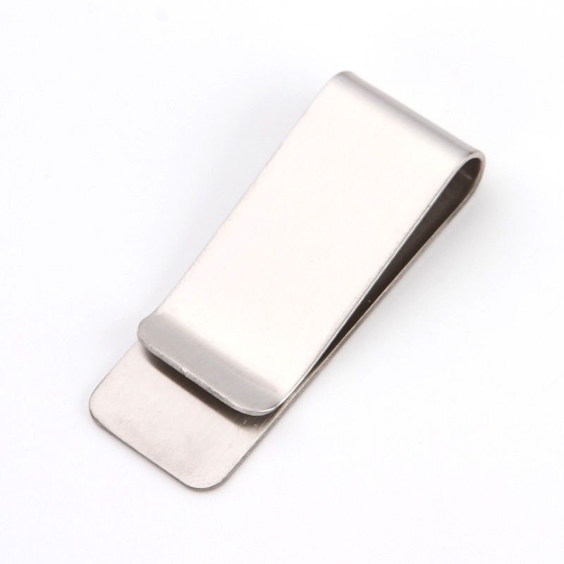Vertical fashion simple hardware pen metal money clip stainless steel brass wallet can be processed_voghion.com