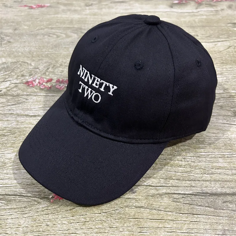 2024 Ball Caps Freen Becky Same Letter NINETY TWO Hat Cotton Pure Black Baseball Cap Sun Visor Protection 230830 Great_voghion.com