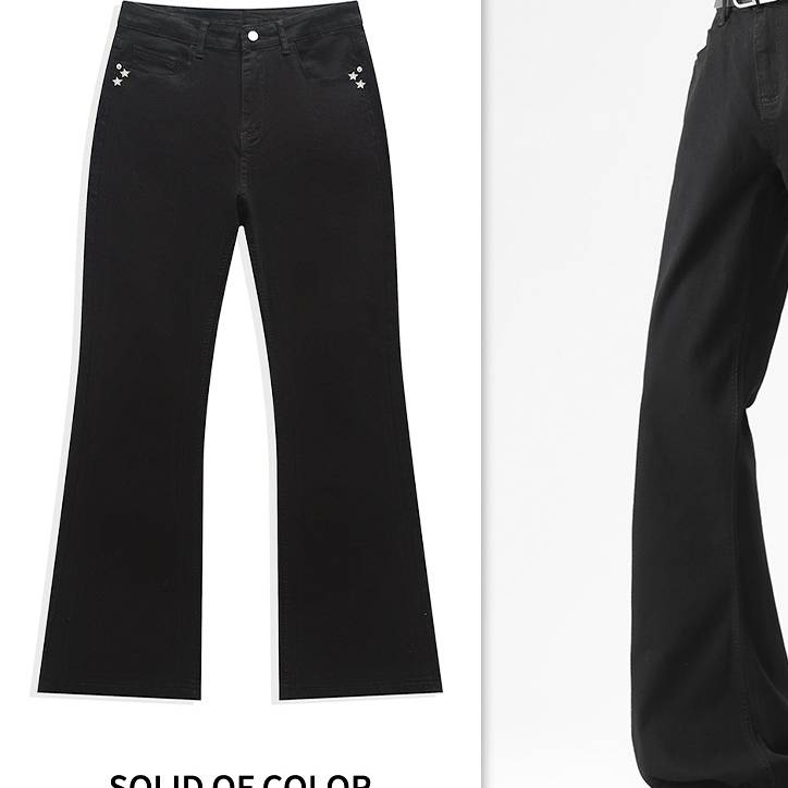 High-Waisted Slim Bootcut Jeans - Stretch Denim Pants With Flared Hem For Leg-Lengthening Effect, Unisex Retro Style_mkmklike.com