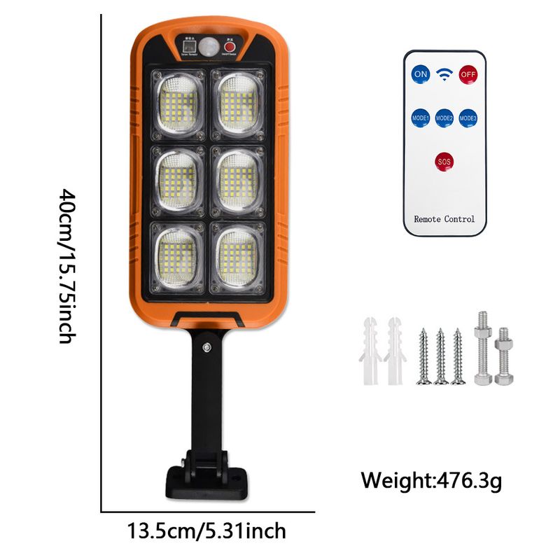 Lampe de jardin à LED super brillante à détection humaine intégrée à l'énergie solaire, éclairage mural domestique avec télécommande_voghion.com
