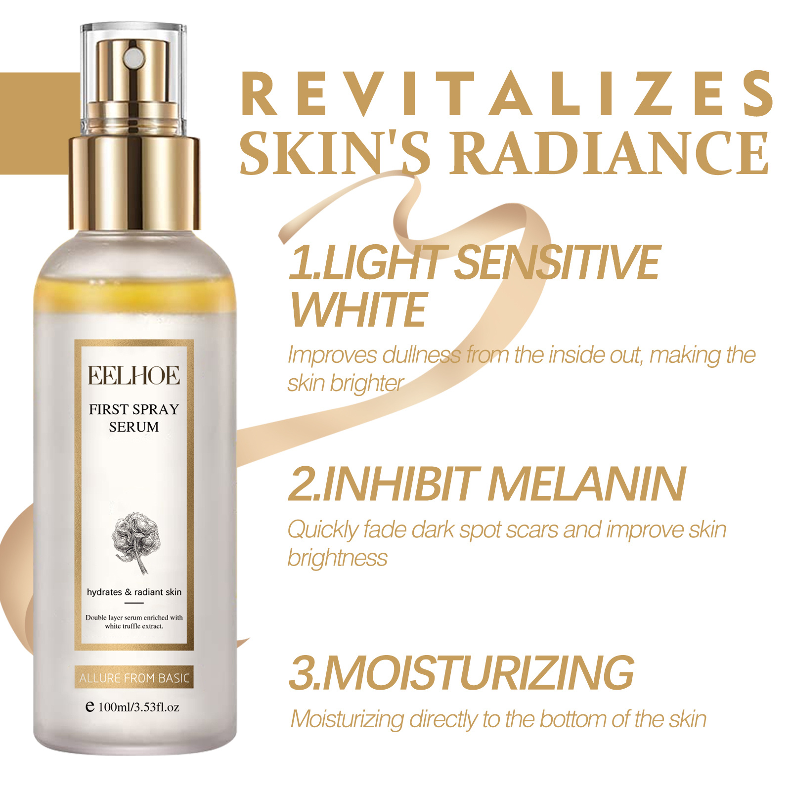 EELHOE White Truffle Moisturizing Spray, Moisturizing And Brightening Whitening Essence Spray_voghion.com