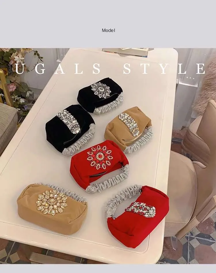 Borsa a mano da donna con glitter scintillanti Rhies Dia, da sera, alla moda, da sposa, da festa, pochette, borsa a tracolla_voghion.com