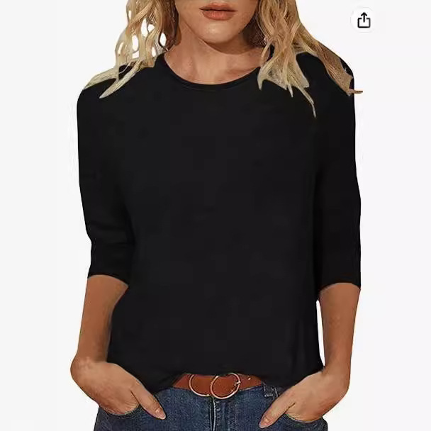 ​​Women’s Casual Printed Blouse – Flowy 3/4 Sleeve Tunic Top (40+ Colors, Polyester Blend, Slim Fit & Breathable For Spring/Summer)​​
