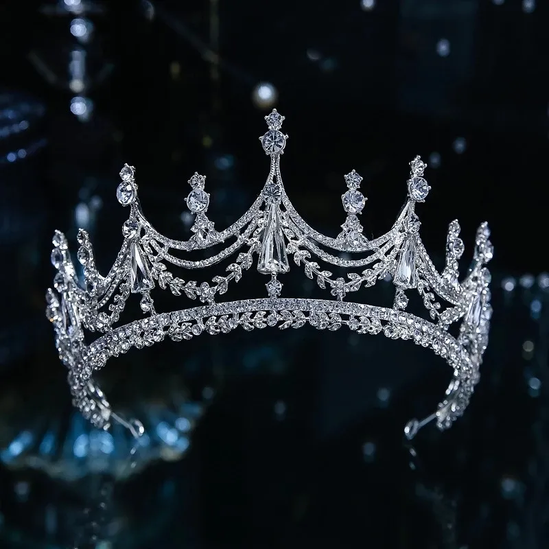 Sieraden Goud Zilver Kleur Barok Vintage Zwart Tiara's En Kronen Parels Kristal Prinses Diademen Bruids Dames Bruiloft_voghion.com