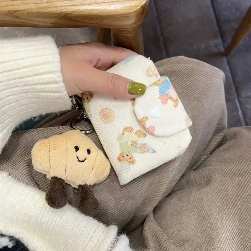 1 Stück süße Cartoon-Geldbörse für Studenten, Kaii, Tierbär, Brieftasche, Karte, süße tragbare Mini-Clutch für Mädchen C241210_voghion.com