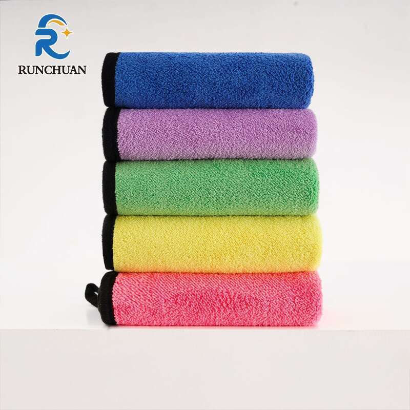 Car Wash Thickened Absorbent Coral Fleece Car Towel, Dual Color Double-sided High-density Household Cleaning Cloth_voghion.com