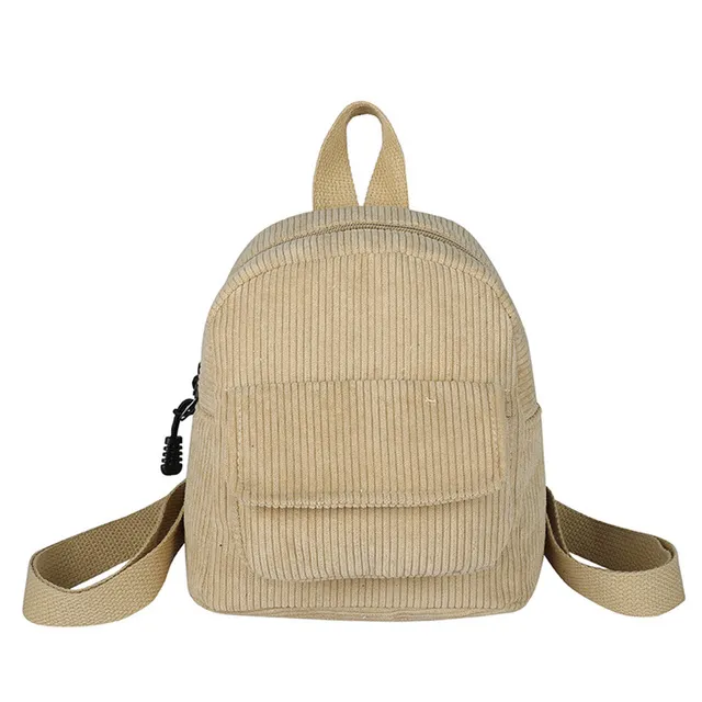 Fashion Women Mini Backpack Corduroy Solid Small Backpacks Simple Retro Casual Student Girls Bookbags Travel Pack_voghion.com