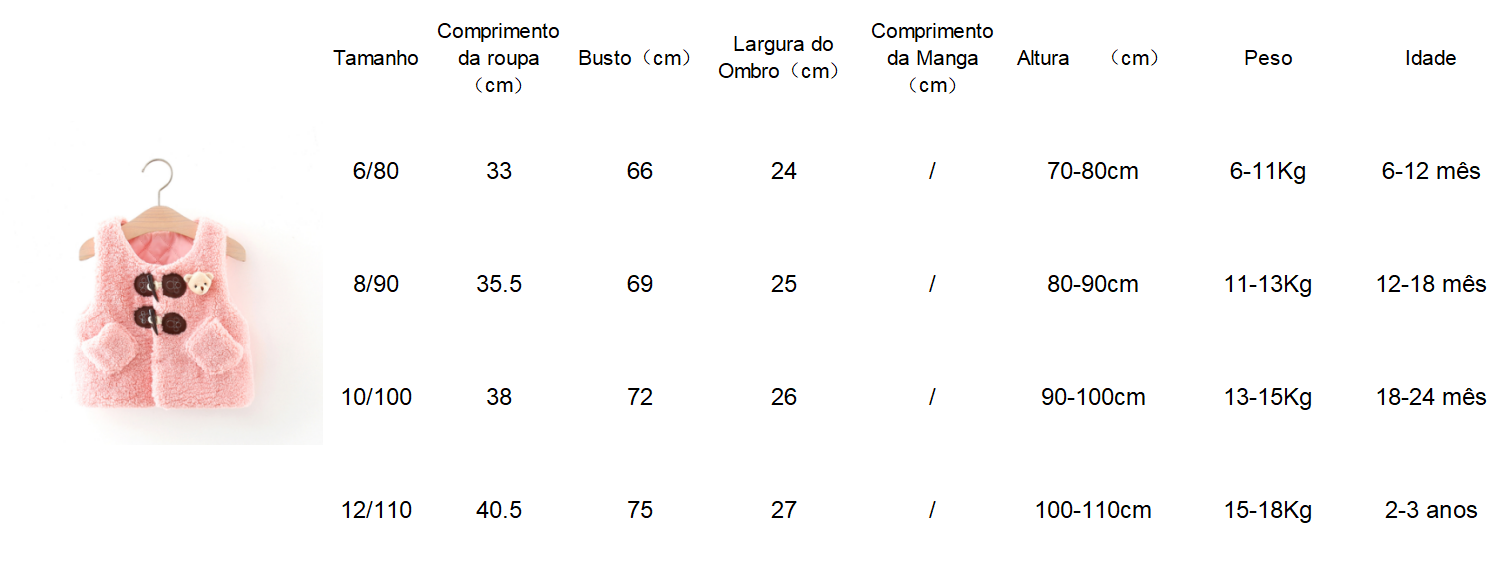 Gilet invernale per bambina, orsetto, gilet in peluche spesso, caldo cappotto per bambini_voghion.com