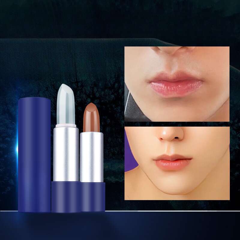 Rossetto da uomo di colore chiaro Rossetto che cambia colore, idratante e non appiccicoso_voghion.com