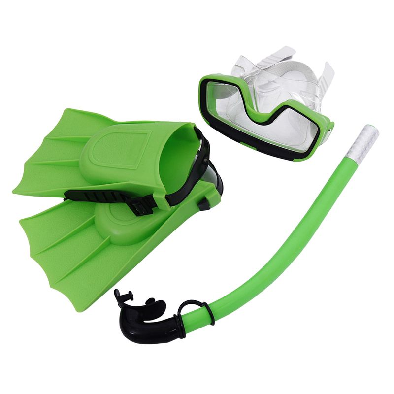 1 sæt Snorkeg Goggles God sejhed Sikker vejrtrækning Vandtæt Børn Bredsyn Svømmebriller Snorkel Svømmefinner til_voghion.com