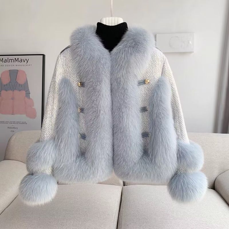 Frauen Kleidung temperament heißer mädchen winter tragen neue fuchs pelz kurze weibliche dame mantel_voghion.com