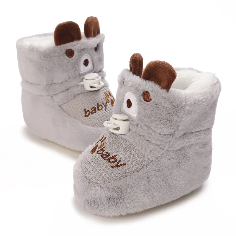Chaussons bébé doux antidérapants pour l'hiver bottines bébé_voghion.com