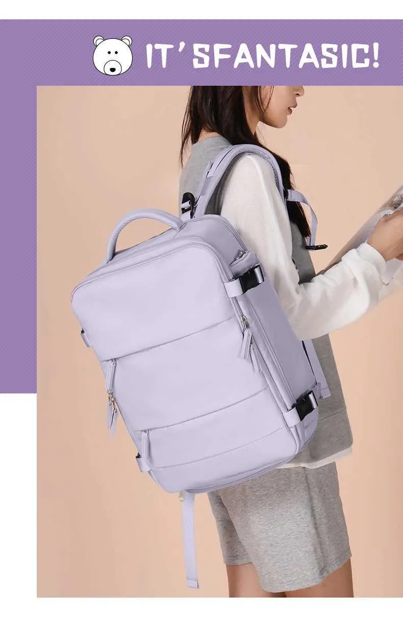 17 Laptop Multifunktions Reise Rucksack Mode Student Buch Taschen Große Kapazität Travelg Tasche USB Lade Mochila_voghion.com