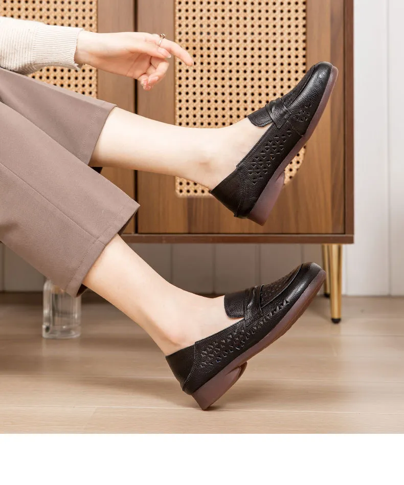 Comfortable Breathable Flat Loafer Shoes For Women Summer Design_voghion.com