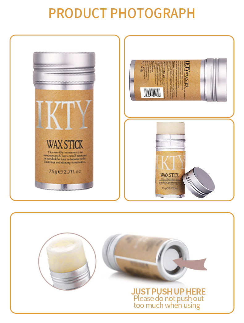 1pcs Hair Wax Stick, Wax Stick For Hair Wigs Edge Control Slick Stick Hair Pomade Stick_voghion.com