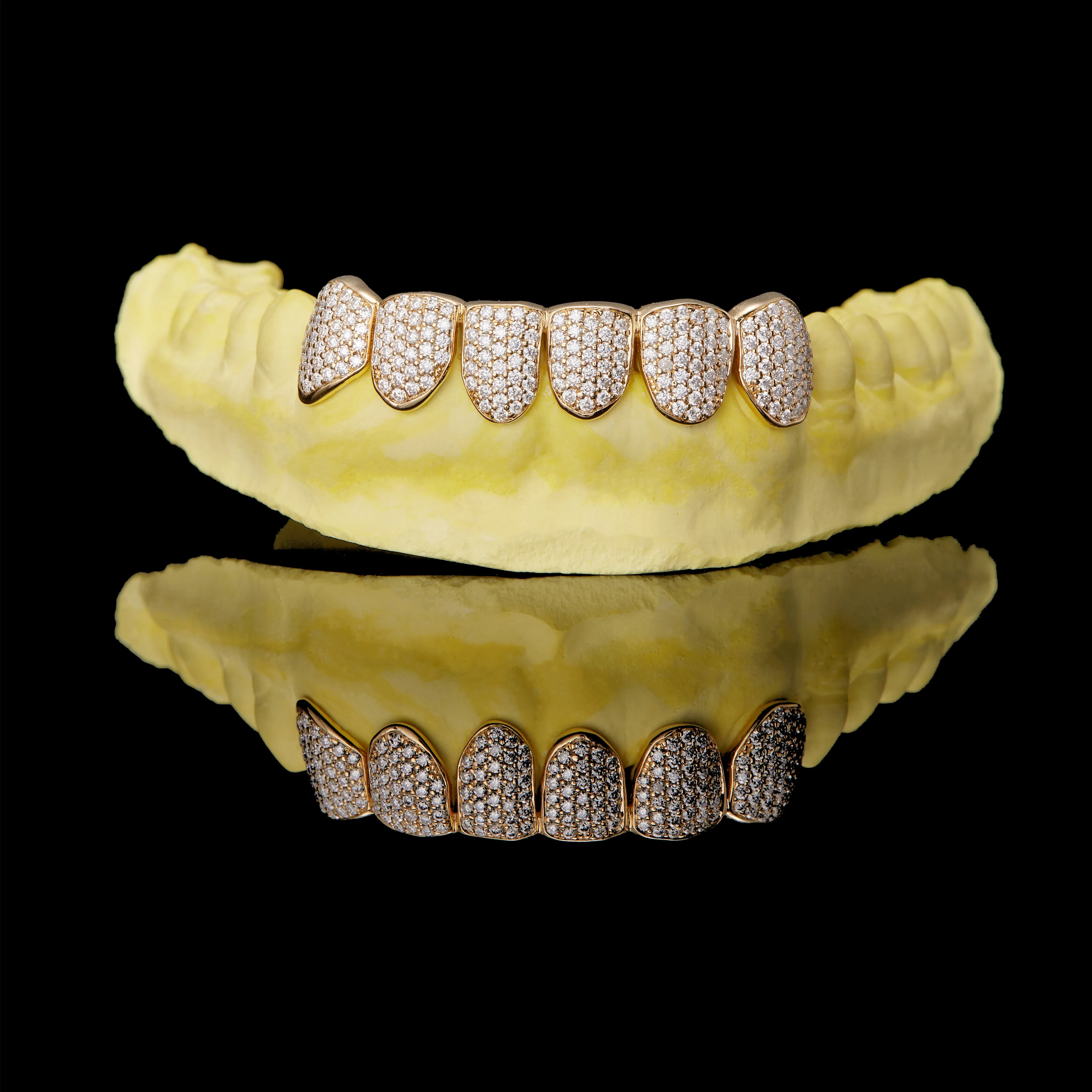 Sparkle Custom Made Hip Hopiced Out Sterling Sier Grills Gold Jewelry Zigzag Setting Vvs Moissanite Teeth Mouth Grillz_voghion.com