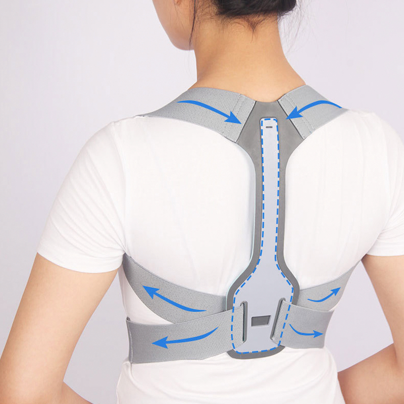 Cintura di supporto per la schiena e le spalle regolabile, supporto per la clavicola e la colonna vertebrale, rimodella il corpo, nastro di fissaggio per la salute, correttore di postura_voghion.com