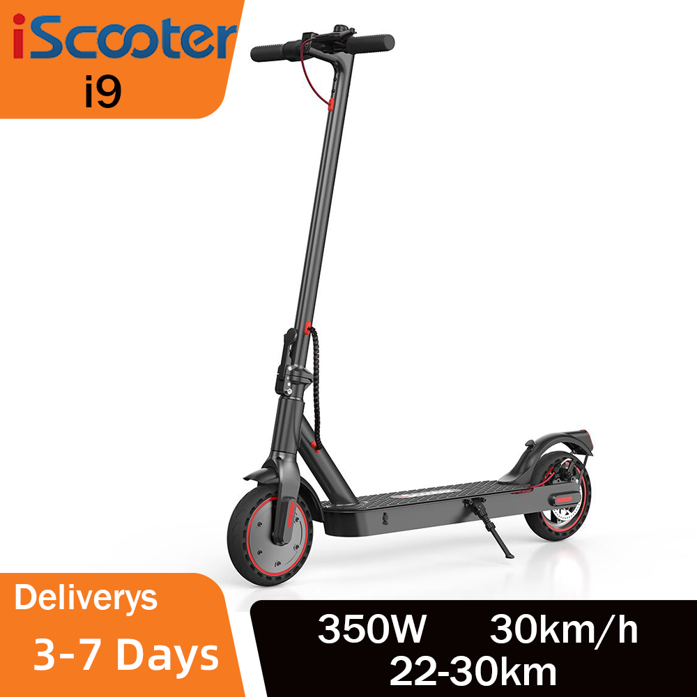 Trottinette électrique IScooter i9 avec batterie de 7,5 Ah, pliable, vitesse de 30 km/h, avec contrôle par application, trottinette électrique 350 W pour adultes