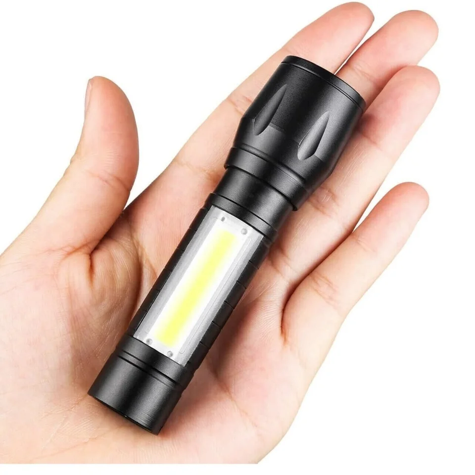 Led Flashlight Rechargeable USB Torch Mini Small Light With COB Flashlights Handheld Tiny Portable Pocket Keychain Flash Light_voghion.com