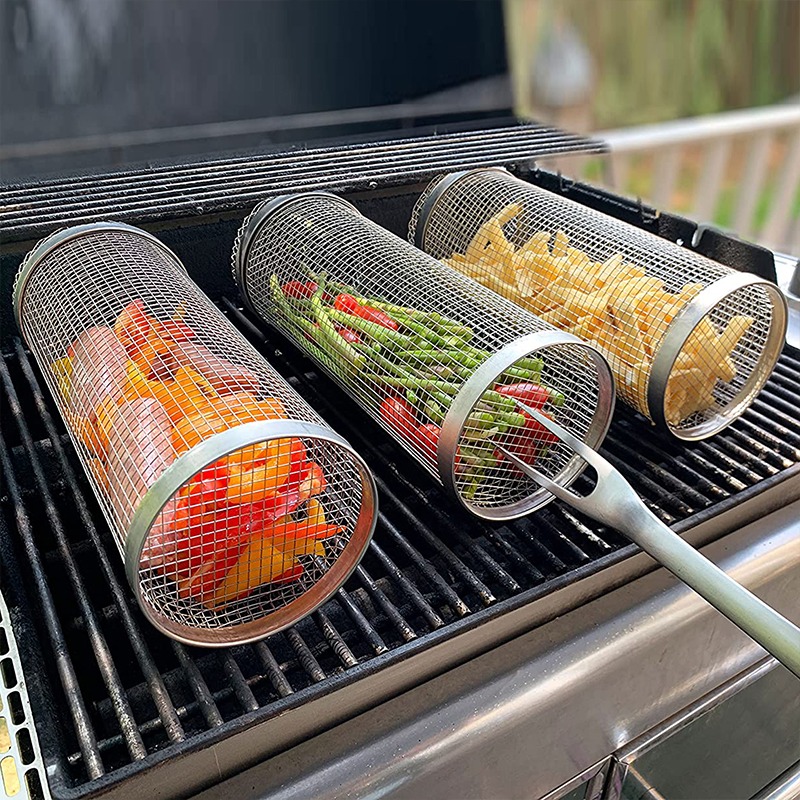Neu BBQ Grill Korb Edelstahl Grill Im Freien Picknick Camping Grill Kochen Liefert Dicht Einfache Reinigung Licht_voghion.com