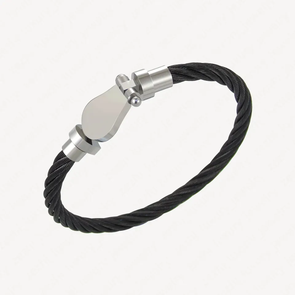 nieuw Modemerk Horseshoe Cable Armbanden Wit Goud Verguld Zwart sier Armband Voor Mannen Vrouwen Accessoires Sieraden_voghion.com