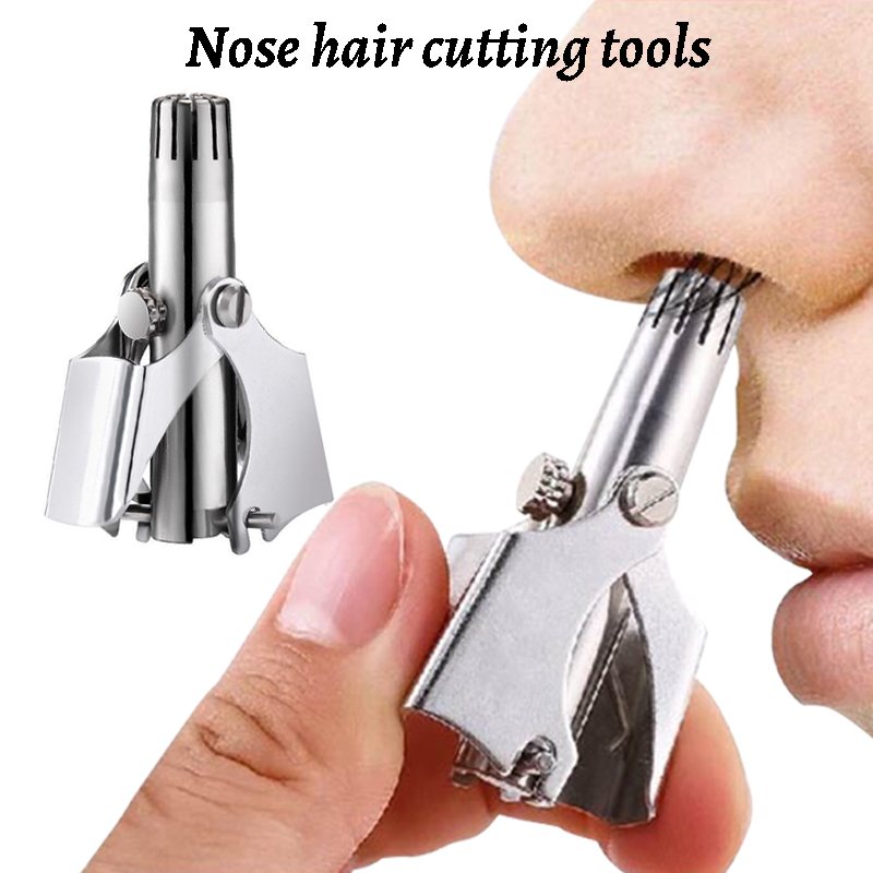 Tagliacapelli per uomo in acciaio inox, tagliacapelli manuale per naso, rasoio Vibrissa, lavabile, portatile, tagliacapelli per naso e orecchie_voghion.com