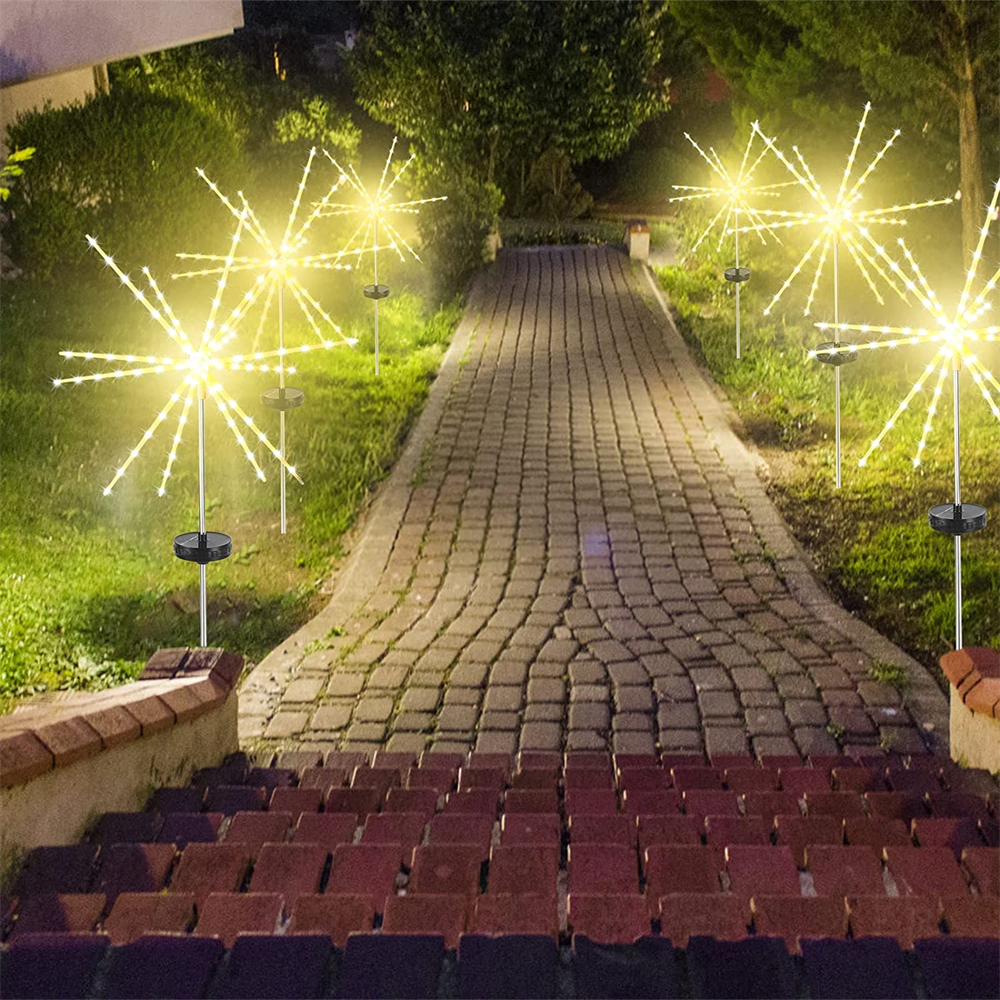 112leds 56leds Solar Fireworks Starburst Light Outdoor Fairy Meteor Landscape Lamp for Wedding New Years Party Garden Decoration_voghion.com