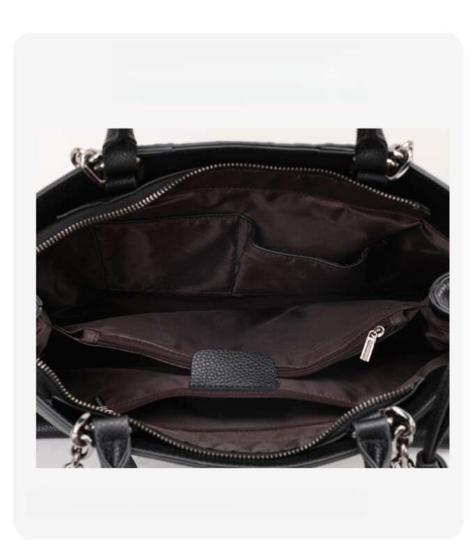 Large Capacity Genuine Leather Style Elegant Handbag High Grade Handmade Fashion Briefcase_voghion.com