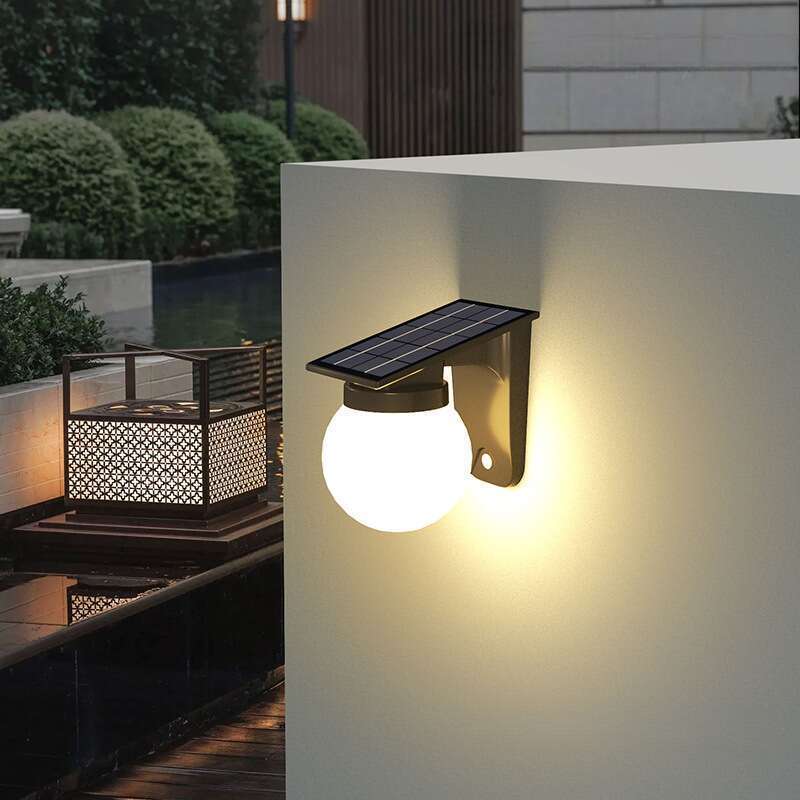 New Solar Wall Outdoor Waterproof Courtyard Landscape Villa Garden Decoration Spherical Decorative Lamp_voghion.com
