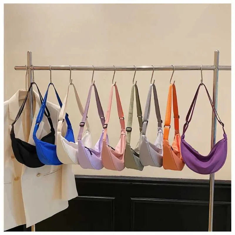 Einfaches Design Damen Umhängetasche Mode Damen Nylon Hobos Kleine Schultertaschen Vintage weibliche Mädchen Geldbörse Tuch_voghion.com