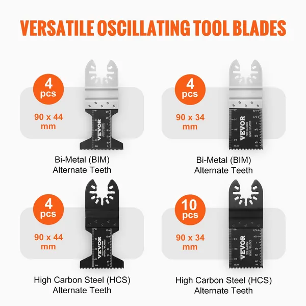 30PCS Multi Tool Blades Kits 8 Types Fit Dewalt Bosch Hitachi Chicago_voghion.com
