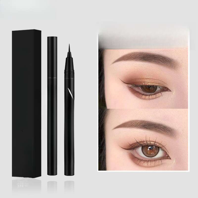 Eyeliner Wasserfest, Ölfest, Verschmiert nicht, Extrem Fein, Langlebig, Schweißfest, Schnelltrocknend, Brauner Kajalstift_voghion.com
