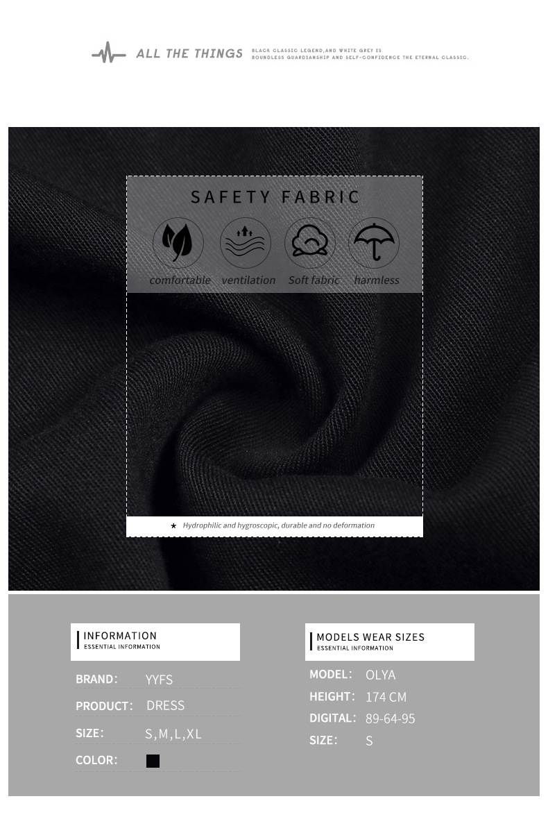 Women's sleeveless black lace patchwork dress_voghion.com